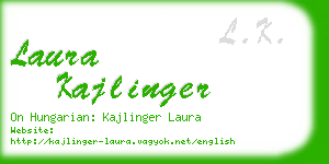 laura kajlinger business card